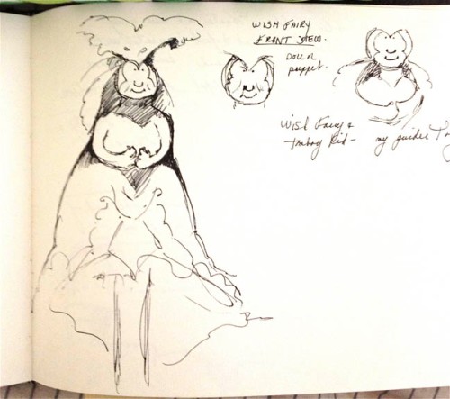 Journal sketch Wish fairy doll
